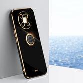 XINLI Straight Edge 6D Electroplate TPU Phone Case with Ring Holder